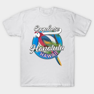 Honolulu Hawaii travel logo. T-Shirt